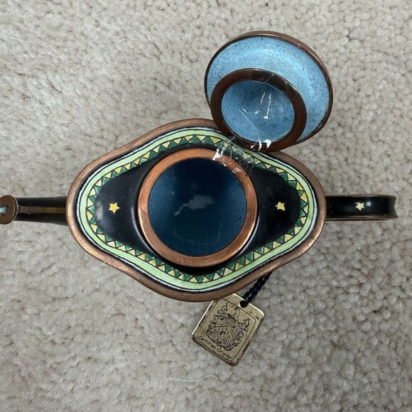 Trade Plus Aid Charlotte di Vita Love Birds II Miniature Enamel Teapot Maddicot - Picture 8 of 9